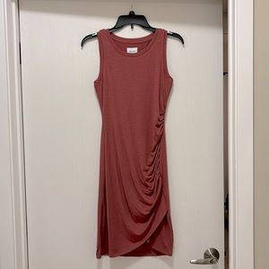 Nine West ruched tshirt dress, size xsmall, blush red